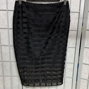 RW&CO. Black Mesh Overlay Cage Skirt